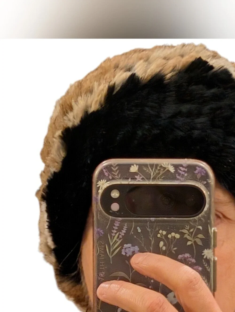 J. McLaughlin Brown Multi Rabbit Fur Headband Neck Warmer multi-color OS scarf